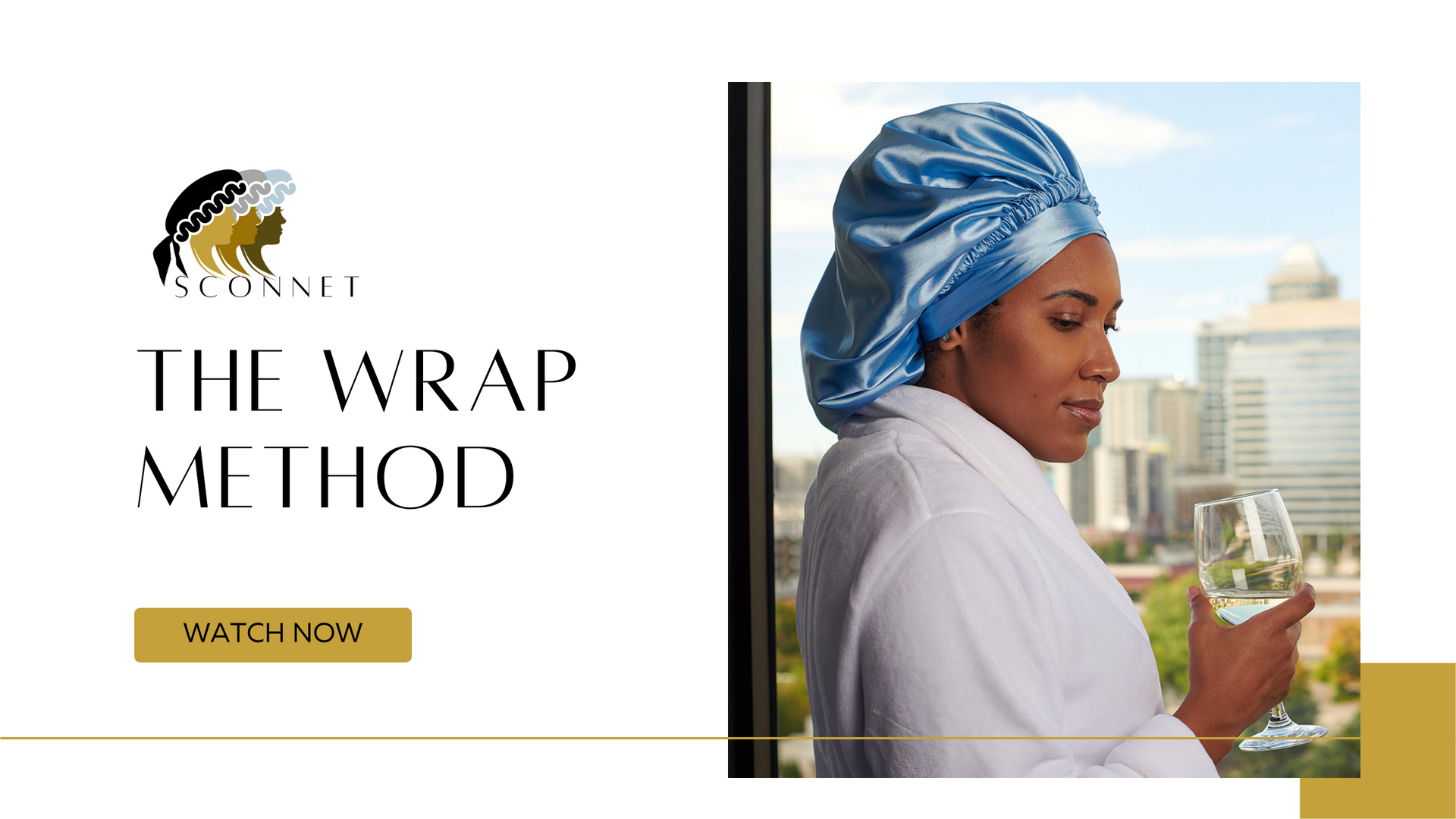 Load video: For those of you who prefer straight styles and wrap your hair at night, you can secure your wrap with the scarf attachment and then place the bonnet over your head for extra protection.